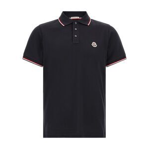 Moncler Blue Cotton Polo Men's Shirt